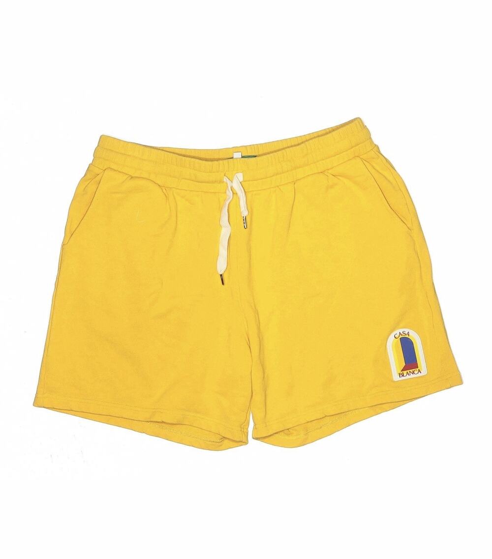 Casablanca Yellow Pull On Sweat Shorts XXL